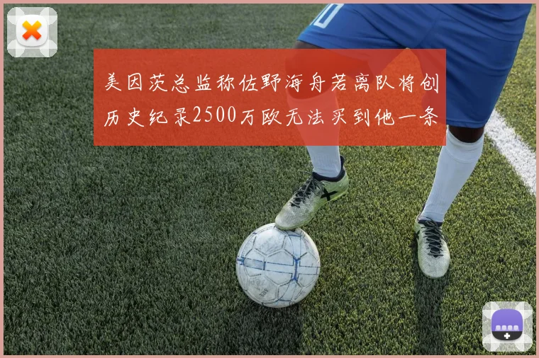 美因茨总监称佐野海舟若离队将创历史纪录2500万欧无法买到他一条腿